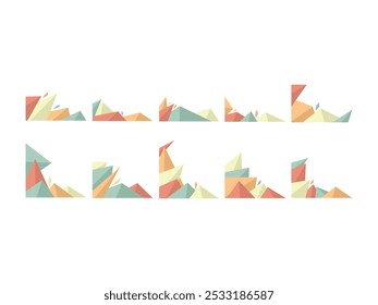 Colorful Corner Style Design Set