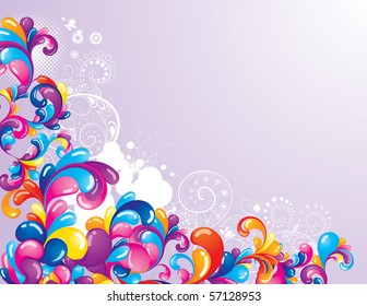Canto colorido para o seu design