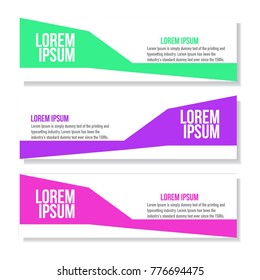 colorful corporate banner with elegant color and premium pattern