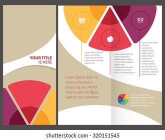 Colorful, corporate brochure, template design