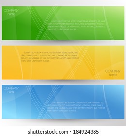 Colorful Corporate Design Banners Set - vector EPS10