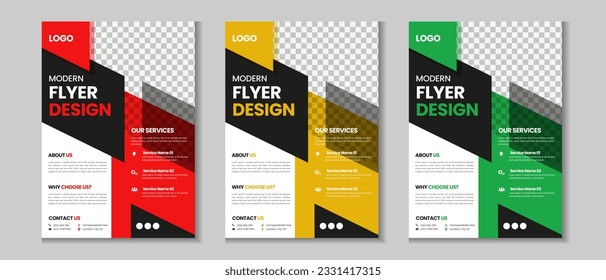 Colorful corporate flyer collection, flyer bundle, mega set gradient color brochure, annual report, proposal, leaflet, company profile, digital marketing poster, case of study, a4 layout with mockup