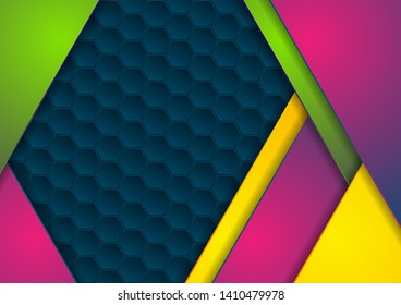 Colorful corporate geometric abstract background. Vector design