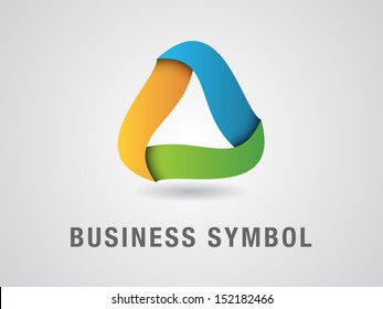 Colorful corporate icon or business symbol. 