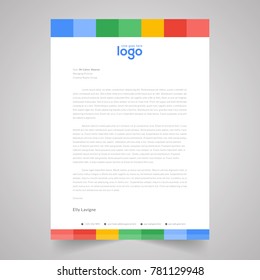  colorful corporate identity set or kit for your business. Letter templates. Vector format, editable, place for text