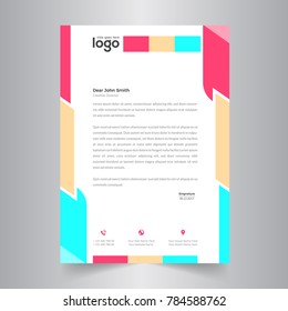 colorful corporate identity set or kit for your business. Letter templates. Vector format, editable, place for text