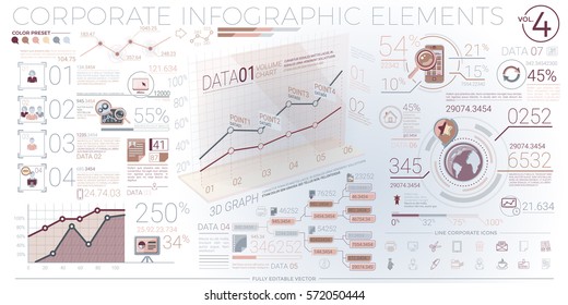 Colorful Corporate Infographic Elements