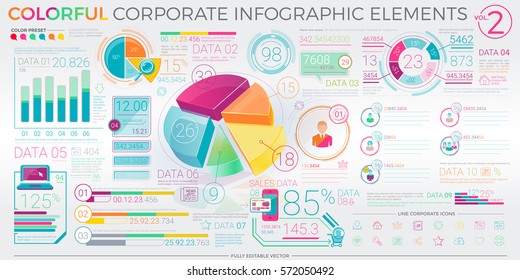 Colorful Corporate Infographic Elements