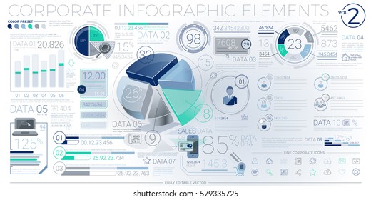 Colorful Corporate Infographic Elements