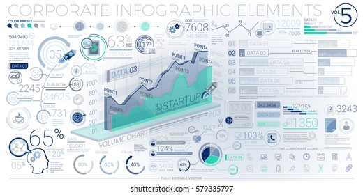 Colorful Corporate Infographic Elements