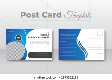 Diseño de vectores de plantillas de tarjetas postales corporativas coloridas
