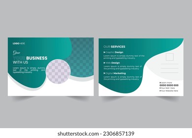 Vector de plantilla de postal corporativa colorida