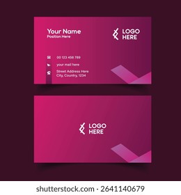 Colorful Corporate Visiting Card Template Design. Creative Double-sided Business Card Template.
