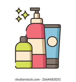Colorful Cosmetic Containers with Sparkling Effect