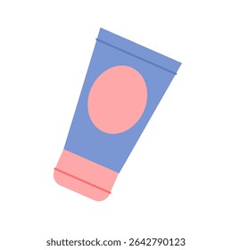 Colorful cosmetic tube designed for skincare products in a minimalist style