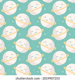 Colorful cosmic background, galaxy adventure seamless pattern for for kids print, poster, nursery decoration, textile.