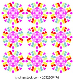 colorful cosmos flower pattern