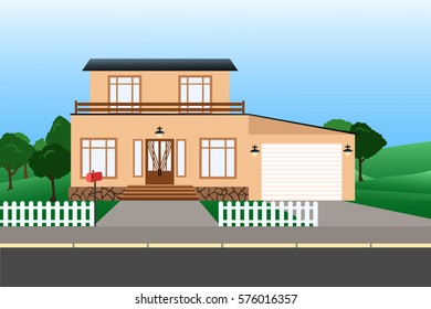 colorful cottage house