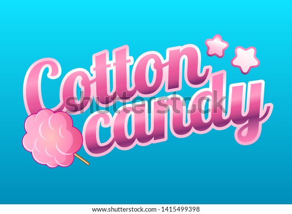 Colorful Cotton Candy Shop Logo Label Stock Vector (Royalty Free ...