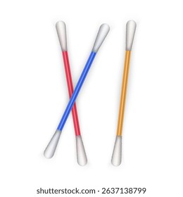 Colorful Cotton Swabs for Ear Cleaning and Personal Hygiene