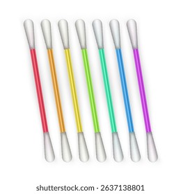 Colorful Cotton Swabs for Ear Cleaning and Personal Hygiene