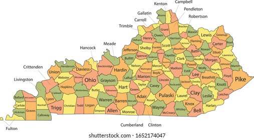 Kentucky Map Images, Stock Photos & Vectors | Shutterstock