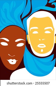 Colorful couple