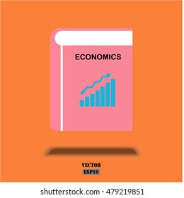 Colorful course book icon. Vector education concept design.