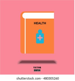 Colorful course book icon. Vector education concept design.