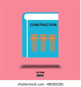 Colorful course book icon. Vector education concept design.