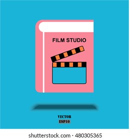 Colorful course book icon. Vector education concept design.