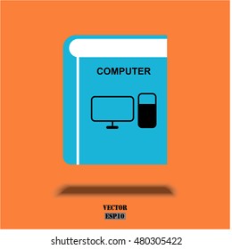 Colorful course book icon. Vector education concept design.