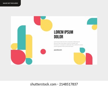 Colorido curso Clase Aprendizaje Minimalista Simple Banner Modelo Moderno