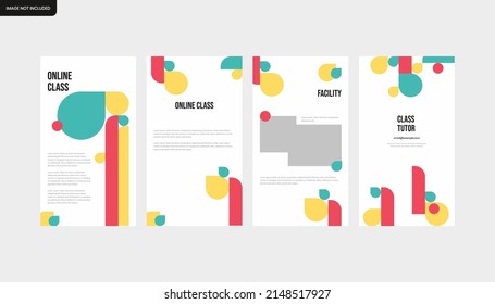 Colorful Course Class Learning Minimalist Simple Modern Social Media Instagram Story Template