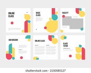 Colorful Course Class Learning Minimalist Simple Modern Social Media Post Template