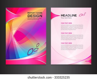 colorful Cover Annual report design vector illustration, poster, leaflet, booklet, magazine ads, catalog 