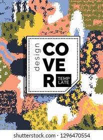Colorful cover design. Abstract composition.