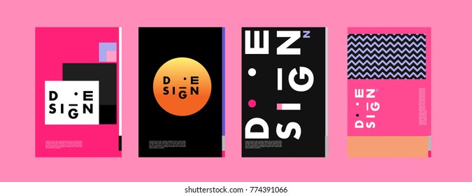 Colorful geometric poster and cover design. Minimal geometric pattern simple modern backgrounds. Eps10 vector.