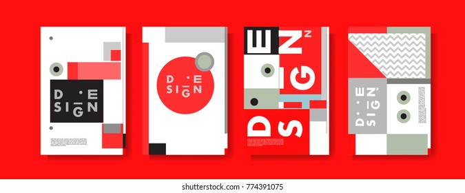 Colorful geometric poster and cover design. Minimal geometric pattern simple modern backgrounds. Eps10 vector.