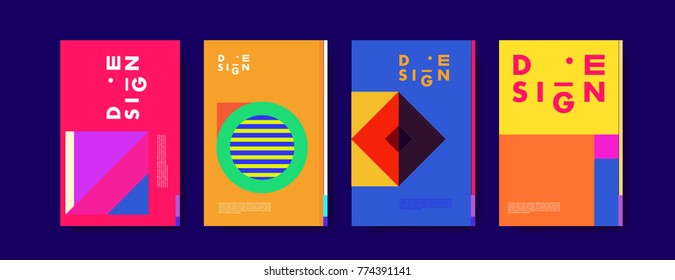 Colorful geometric poster and cover design. Minimal geometric pattern simple modern backgrounds. Eps10 vector.