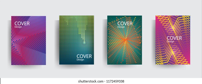 Colorful cover design, star pattern background, ( vector )