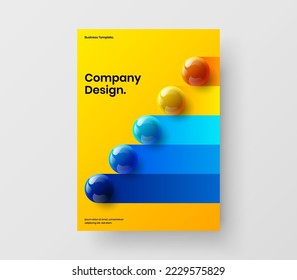 Colorful cover design vector concept. Fresh realistic balls poster illustration.