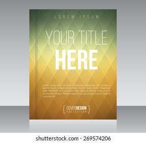 Colorful cover design vector template, minimal style
