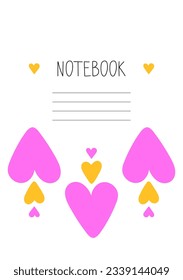 Colorful cover page templates for print products, stationery, notebooks, workbooks, brochures, planners. Vector illustrations, layout background composition