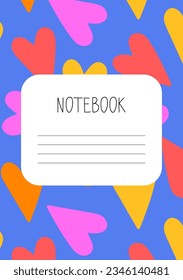 Colorful cover page templates for print products, stationery, notebooks, workbooks, diaries, brochures, planners. Vector illustrations, layout background composition