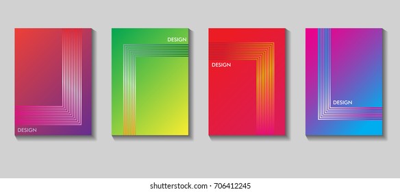 Colorful Cover Vector Design. Set of 80 Posters. Geometric Background. Vector templates for placards, banners, flyers, presentations and reports.