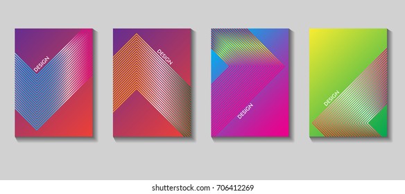 Colorful Cover Vector Design. Set of 80 Posters. Geometric Background. Vector templates for placards, banners, flyers, presentations and reports.