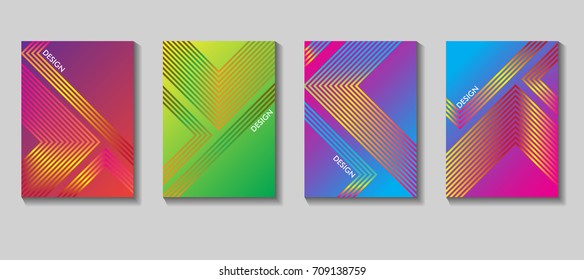 Colorful Cover Vector Design. Set of 80 Posters. Geometric Background. Vector templates for placards, banners, flyers, presentations and reports.