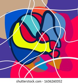 Colorful covers design. Colorful doodle patterns