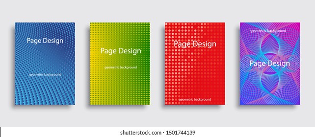 Colorful covers design. Geometric patterns. Vector illustration.